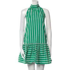 Christian Lacroix Green and White Striped Dress